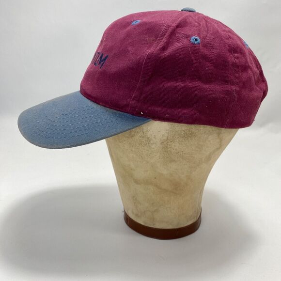 Womens Quantum Energy Series Maroon Red Cap Hat Gray Brim Outdoor Work Chore - Picture 3 of 8